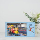 体操ホリデーフォトカードリープサンタ シーズンカード (スタンド正面)