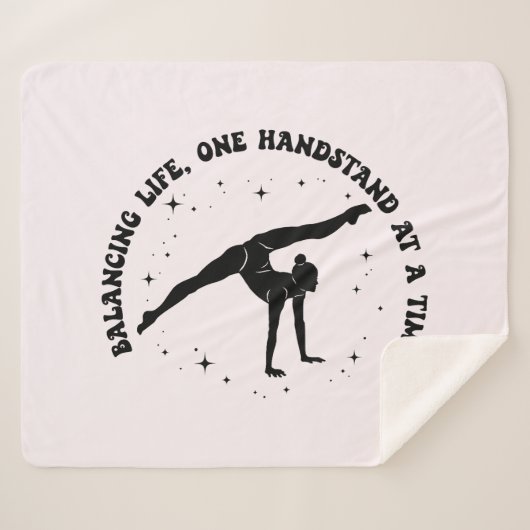 体操ホームデコールでバランスのとれた生活 シェルパブランケット (正面(横))