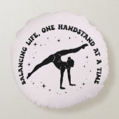 体操ホームデコールでバランスのとれた生活 ラウンドクッション (裏面)