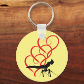 体操ボタンキーチェーン。 キーホルダー (正面)