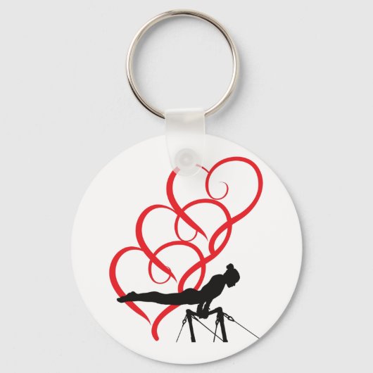 体操ボタンキーチェーン。 キーホルダー (正面)