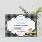 体操ボーイコンペティション（黒） 招待状 (スタンド正面)