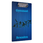 体操ボーイズパーソナライズされたブルー クリップボード (右)