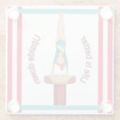 体操ボールトライフが逆さまに向上 ガラスコースター (裏面)