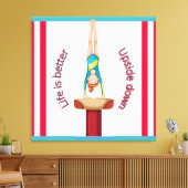 体操ボールトライフが逆さまに向上 キャンバスプリント (インサイチュ (リビング))