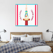 体操ボールトライフが逆さまに向上 キャンバスプリント (インサイチュ (寝室))