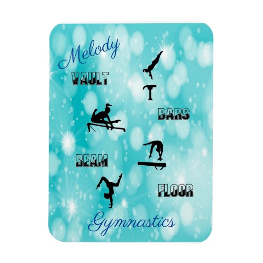 体操ボールト、バー、梁、床カスタム マグネット (縦)