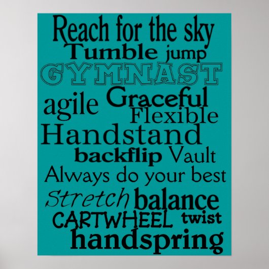 体操ポスター地下鉄アートウォールデコレーション ポスター (正面)