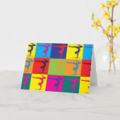 体操ポップ・アートの術 カード (黄色い花)