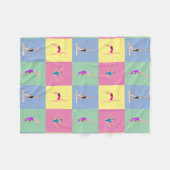 体操ポーズ フリースブランケット (正面(横))