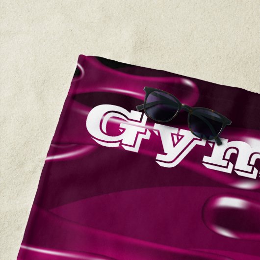 体操マゼンタウェット絵を描 ビーチタオル (インサイチュ)