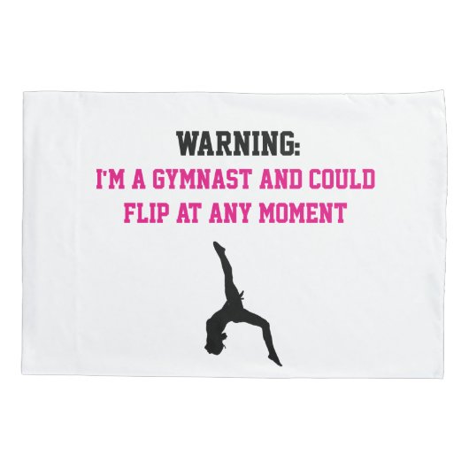 体操マゼンタ体操おもしろい引用文のフリップ 枕カバー (裏面)