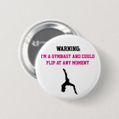 体操マゼンタ体操おもしろい引用文のフリップ 缶バッジ (正面&裏面)