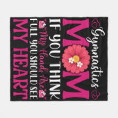 体操ママ フリースブランケット (正面(横))