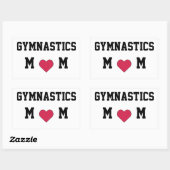 体操ママ 長方形シール (シート)