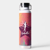 体操モノグラム名金ゴールドグリッター ウォーターボトル (背面)