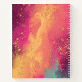 体操モノグラム名金ゴールドグリッター ノートブック (裏面)