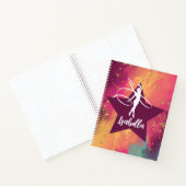 体操モノグラム名金ゴールドグリッター ノートブック (内部)