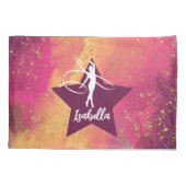 体操モノグラム名金ゴールドグリッター 枕カバー (裏面)