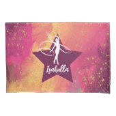 体操モノグラム名金ゴールドグリッター 枕カバー (正面)