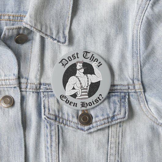 体操ユーモア – ホイストでもするのか?サーカスの強い男 缶バッジ (インサイチュ)