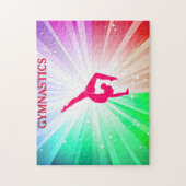 体操ライトパズルと体操選手。 ジグソーパズル (縦)