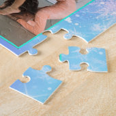 体操ライフパーソナライズされたパステル名&4写真 ジグソーパズル (側面)