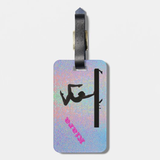 体操ラゲージタグパーソナライズされた- ラゲッジタグ (裏面縦)