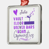 体操ラブヴォールト床の不均一なバービーム メタルオーナメント (左)