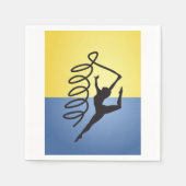 体操リボンルーチン紙ナプキン スタンダードカクテルナプキン (正面)