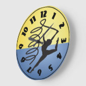 体操リボン定刻時計 ラージ壁時計 (傾斜)