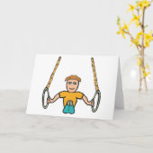 体操リングや輪 カード (黄色い花)