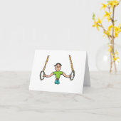 体操リングや輪 カード (黄色い花)