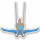 体操リングや輪 シール (正面)