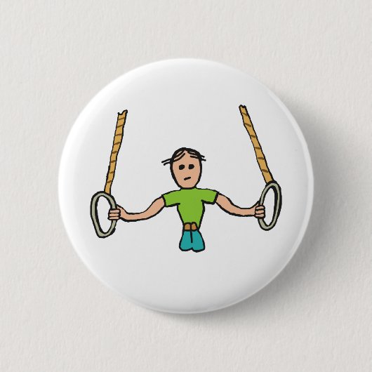 体操リングや輪 缶バッジ (正面)