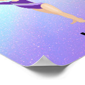 体操レインボーガールパーソナライズされた ポスター (角)