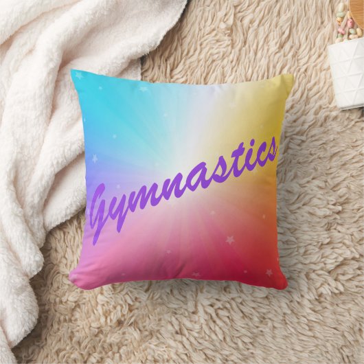 体操レインボースター枕と彼女の名前! クッション (ブランケット)