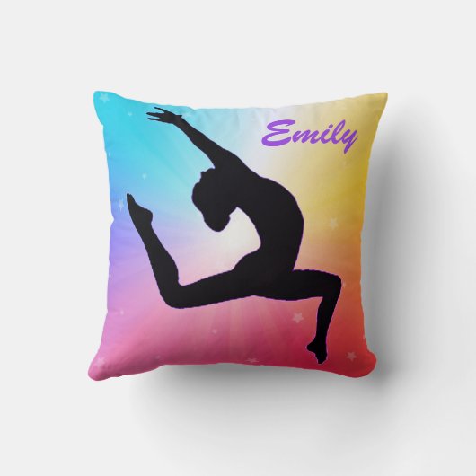 体操レインボースター枕と彼女の名前! クッション (裏面)