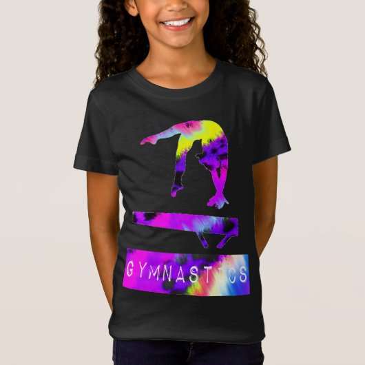 体操ワイルドアニマルプリントバランスビームTシャツ Tシャツ (正面)