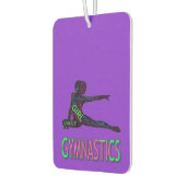 体操ワードアートピンク&パープルエアーフレッシュナー カーエアーフレッシュナー (左)