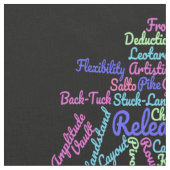 体操ワードクラウド ファブリック (クローズアップ)