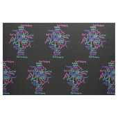 体操ワードクラウド ファブリック (ファットクウォーター)