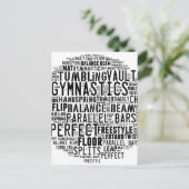 体操ワードクラウド ポストカード (スタンド正面)