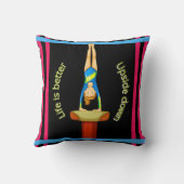 体操ヴォールトの生活が逆さまにネオンより良い クッション (裏面)