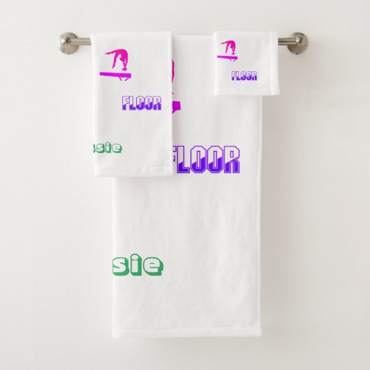 体操ヴォールト、バー、梁、フロア3ピース バスタオルセット (インサイチュ)