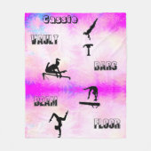 体操ヴォールト、バー、梁、床フリースブランケット フリースブランケット (正面)