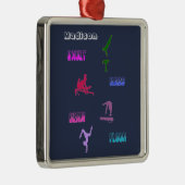 体操ヴォールト、バー、梁、床 メタルオーナメント (右)