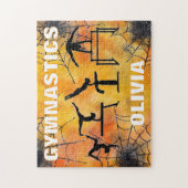 体操不気味スパイダーウェブハロウィーン ジグソーパズル (縦)