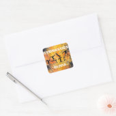 体操不気味スパイダーウェブハロウィーン スクエアシール (封筒)