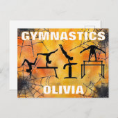 体操不気味スパイダーウェブハロウィーン ポストカード (正面/裏面)